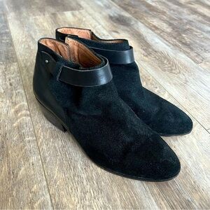 Madewell Charley Collar Block Heel Leather & Suede Boots